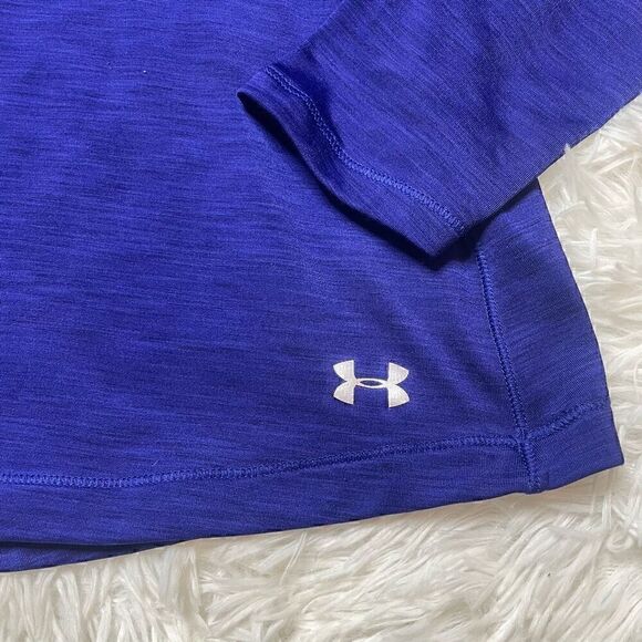 Under Armour Womans Medium Fitted Long Sleeve Coldgear Shirt Top Athletic Purple - Picture 5 of 10
